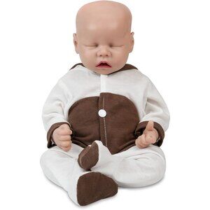 🆕 18 inch Full Silicone Baby Doll Lia Reborn Real Babies Doll with Closed Eyes